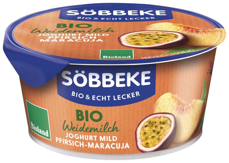Söbbeke Bio Weidenmilch Joghurt Mild Pfirsich-Maracuja